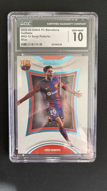 2023-24 DAKA FC Barcelona One & Two Sergi Roberto Ineffable Blue Parallel 1 of 1