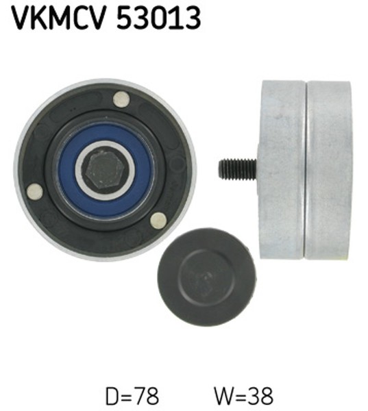 Umlenk-/FüHrungsrolle Keilrippenriemen SKF Vkmcv 53013 FüR Volvo Renault Midlum-image