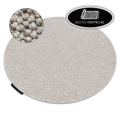 Moderner Teppich CASABLANCA LOOP Kreis Melange beige Schleife beste Qualität