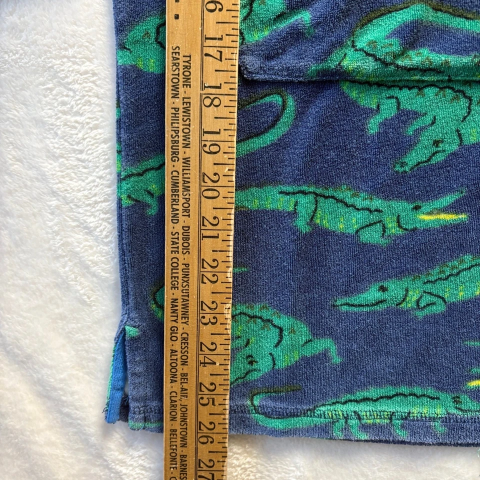 Mini roupão de banho BODEN masculino tecido terry crocodilo com capuz 8-9 anos - Imagem 4 de 4