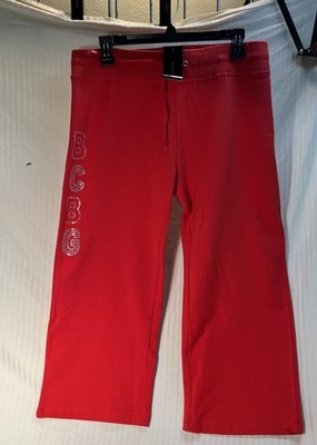 NEW WITH $110 TAGS BCBGMAXAZRIA RED SWEAT CAPRIS SIZE XL