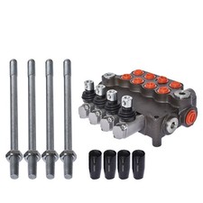 4 Spool 21 GPM 3600 PSI SAE Ports Hydraulic Control Valve Double Acting
