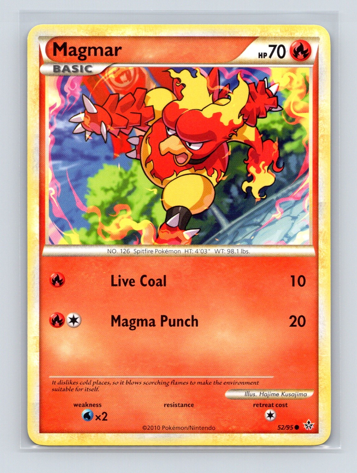 Pokémon TCG Magmar 52/95 Unleashed Normal LP