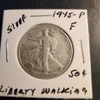 (1) 1945-P Liberty Walking Half Dollar Fine Condition