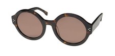 NEW GAP SGP009 SUNGLASSES 52-22-140 WOMENS ROUND PLASTIC BROWN FULL-RIM HAVANA