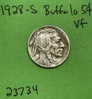 1928-S Buffalo 🦬 Indian Head Nickel 5c Vf Very Fine