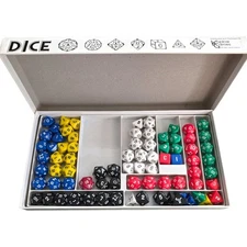 Koplow Games Dice Opaque Polyhedral Sampler Box Item #03599 VTG 1980