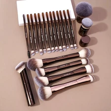 GlamPro™ 20-Piece Makeup Brush Set Powder Foundation Eyeshadow Eyeliner Lip 💄✨