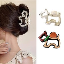 Puppy Hair Claw Clips Cute Polka Dot Little Dog Shape Hair Clip Colorful Pupp...