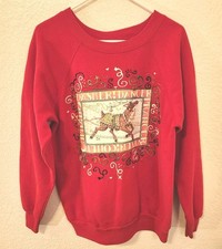 Pannill By Hanes Christmas Reindeer Crewneck Sweatshirt Large USA Made Vintage
