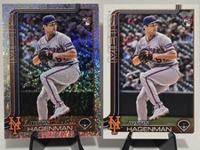 2025 Topps Update Justin Hagenman Silver Holo + Base Card RC US108 NY Mets 