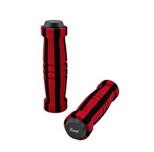 X-TENDO Short Bicycle Grip 7/8" Handlebar 127mm BLK/Red Foam Comfort Cruiser/BMX