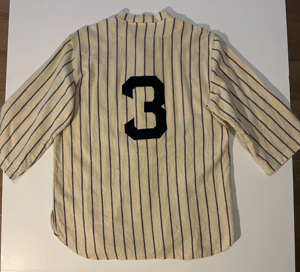 Camiseta de béisbol de franela de lana de los Yankees de Nueva York de 1930, Babe Ruth Foto 4 de 4