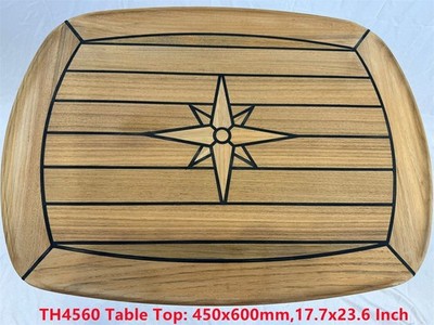 Boat Barrel Shape Teak Table Top 450x600/500x700/610x940mm Marine Yacht Caravan