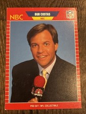 Bob Costas Rookie 1989 Pro Set Football Card - Announcers #23 (RC)