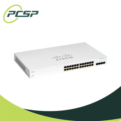 Cisco CBS220-24P-4G 24-Port PoE+ Gigabit Switch 4x1G SFP 195W Smart Managed