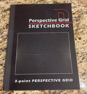 3D Perspective Grid Sketchbook 3-Point Perspective Grid Book ISBN 9798648723177