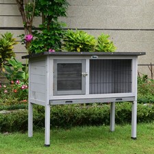 PawHub Small Wooden Chicken Hutch Guinea Pig Cage Rabbit Hutch with Tray