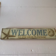 Wooden Sign Wall Art Welcome To The Beach House