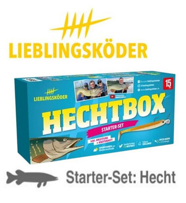 Lieblingsköder HECHT BOX Starterset komplett Gummifisch SpinMad Snap SpitzeHaken