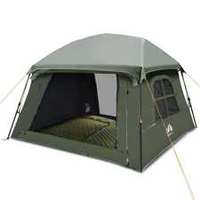 Night Cat 4 Person Blackout Cabin Tent Waterproof Instant Easy Setup Family Tent