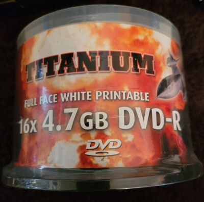DataWrite Titanium Full Face weiß bedruckbar 16x 4,7GB DVD-R 50 Discs - NEU