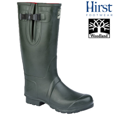 Wellies Boots Mens Womens Neoprene Lined Thermal Waterproof Green Woodland  W258 UK