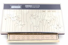 Vintage 80s Kienzle World Time Quartz Alarm Desk Clock Gold Brown Fully Working