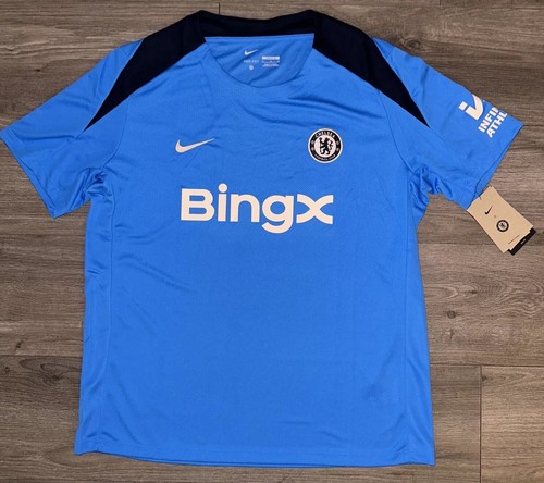 NWT Nike Chelsea FC Football Club Strike Training Soccer Jersey Men’s XL Blue - Photo 2/15