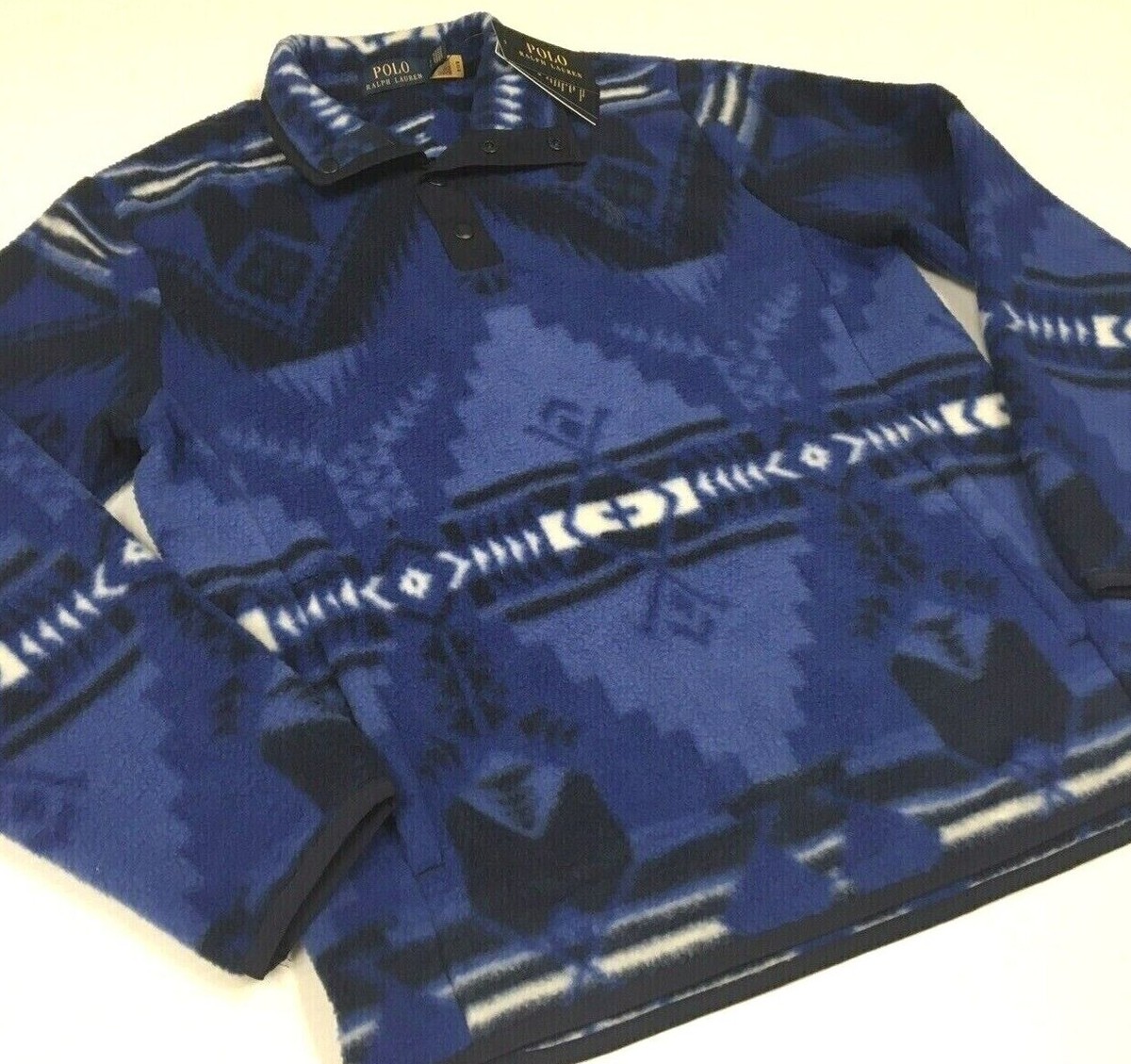 Polo Ralph Lauren Southwestern Aztec Indian Mockneck Fleece  