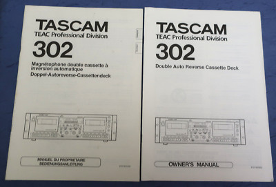 TASCAM- TEAC 302, Professional, orig. BDA + Einmessanleitung, hier in englisch.