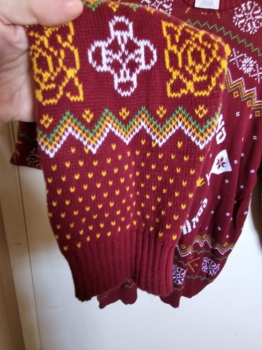 Game of Thrones Mens Dark Red Pullover Knit Sweater Size XL - Bild 5 von 6