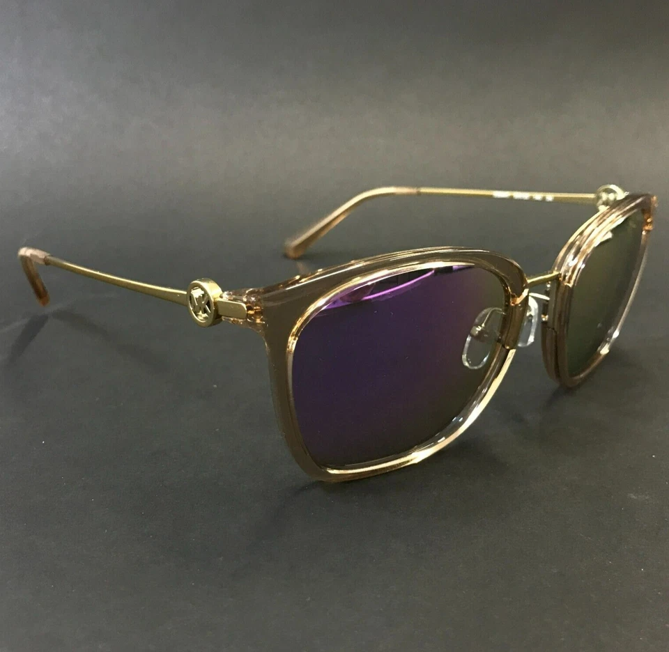 Gafas de sol Michael Kors MK2064 Lugano 33544V marrón dorado montura con lentes moradas Foto 3 de 4