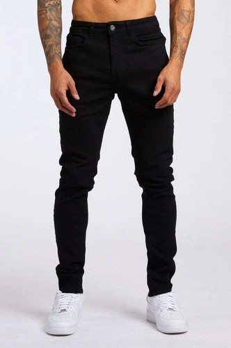 Neu Herren Jeans Slim Fit Skinny Stretch Denim Hose Baumwollhose Einfarbig - Bild 9 von 29