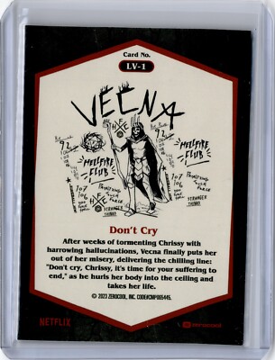 2023 Topps Stranger Things Season 4 Hail Lord Vecna Insert Card LV