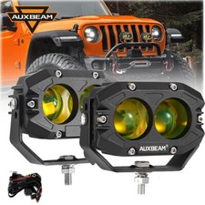 Auxbeam 4 Inch Amber Spot Led Pods Fog Driving Ditchlights Super Bright Offroad