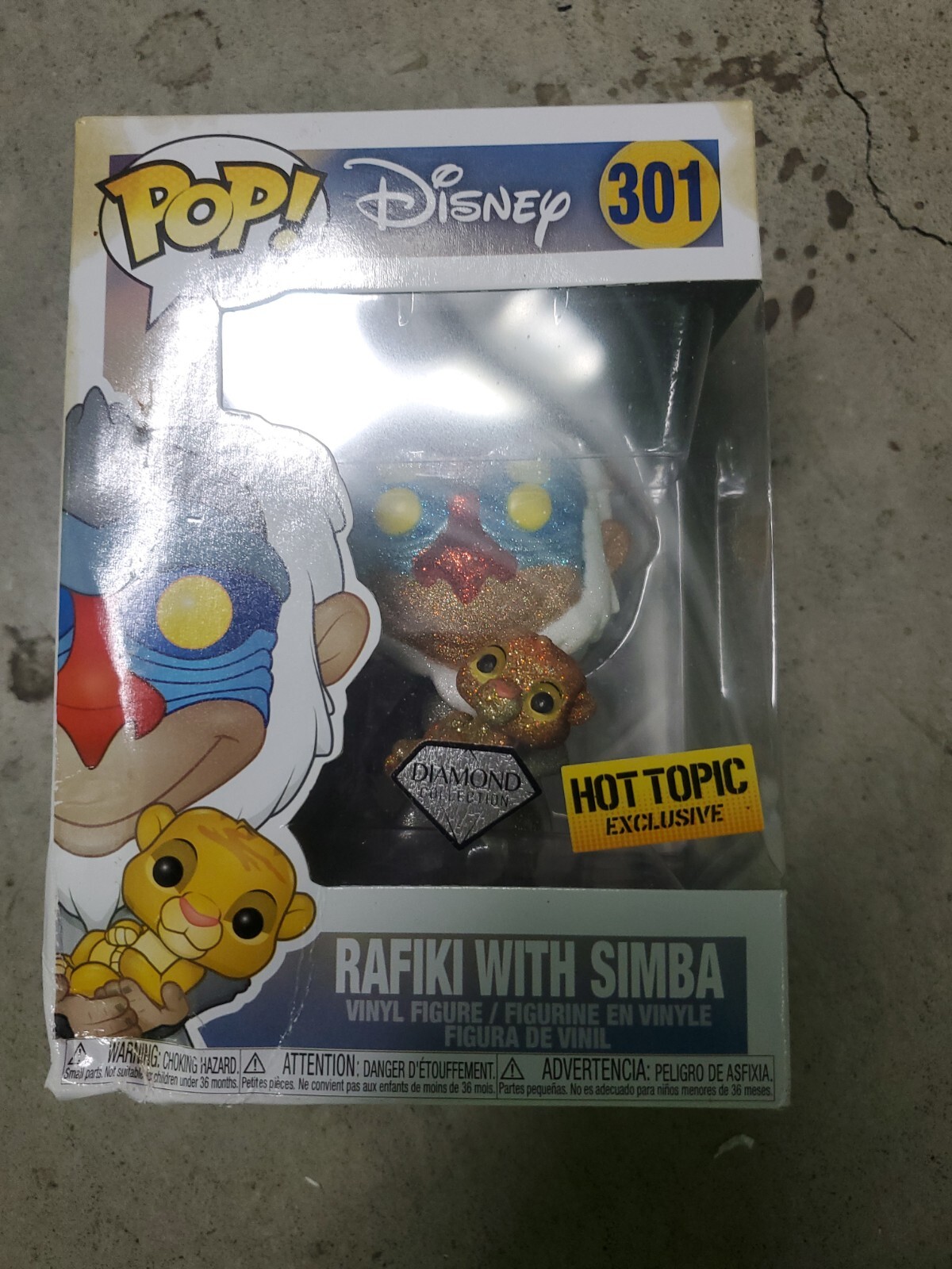 Funko Pop! Disney #301 Rafiki With Simba Hot Topic Exclusive Diamond Collection
