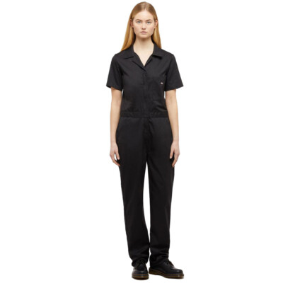 Dickies Coverall Damen-Overall kurzarm Einteiler Onepiece Jumpsuit Schwarz NEU