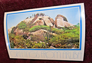 Postcard - Greetings from Aruba Casibari Gardens