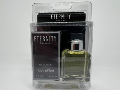 ETERNITY FOR MEN by CALVIN KLEIN 0.5 FL oz / 15 ML EDT Splash / Pour Sealed Box