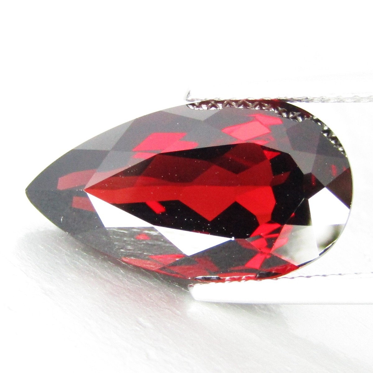 Excellent Natural Red Color Almandine Garnet Pear Shape Gemstone - Main Image