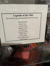 Legends Of The NBA Signed Basketball  Uncertified W/case