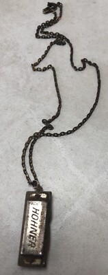 Vintage HOHNER Little Lady Germany Miniature Harmonica Necklace 1940's READ