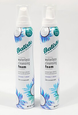 2 BATISTE 3.6 oz Waterless Cleansing Foam NO RINSE SHAMPOO Music Festival Cleans