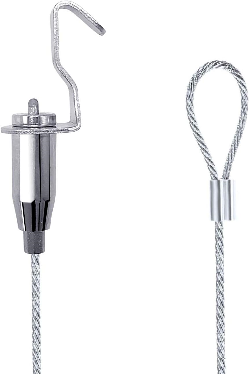 ECUDIS Picture Rail Hanging System, Adjustable Picture Hanging Wire Kit with Hoo eBay