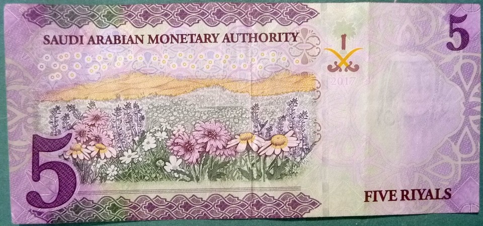SAUDI ARABIA 5 RIYALS NOTE FROM 2017, P 38 b, PAPER NOTE | eBay