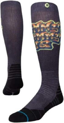 STANCE 'RAW' SNOW SOCKS Over-the-Calf Mens Black Medium Men 6-8.5 Women 8-10.5