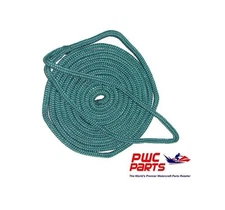 SEACHOICE Double Braid Dock Line 50-39711 1/2" Width x 20' Length Forest Green