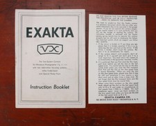 IHAGEE EXAKTA VX INSTRUCTION BOOK BRIEF VERSION /190292