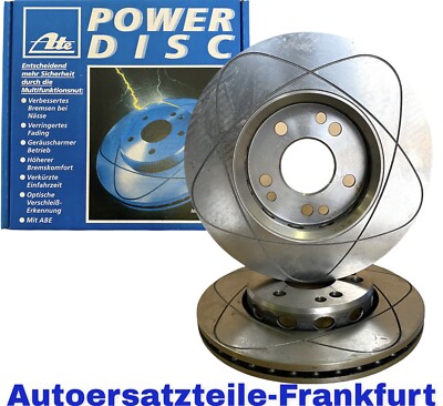 2x ATE POWER DISC BREMSSCHEIBEN MERCEDES-BENZ 124 E-KLASSE (W124) S124 VORNE